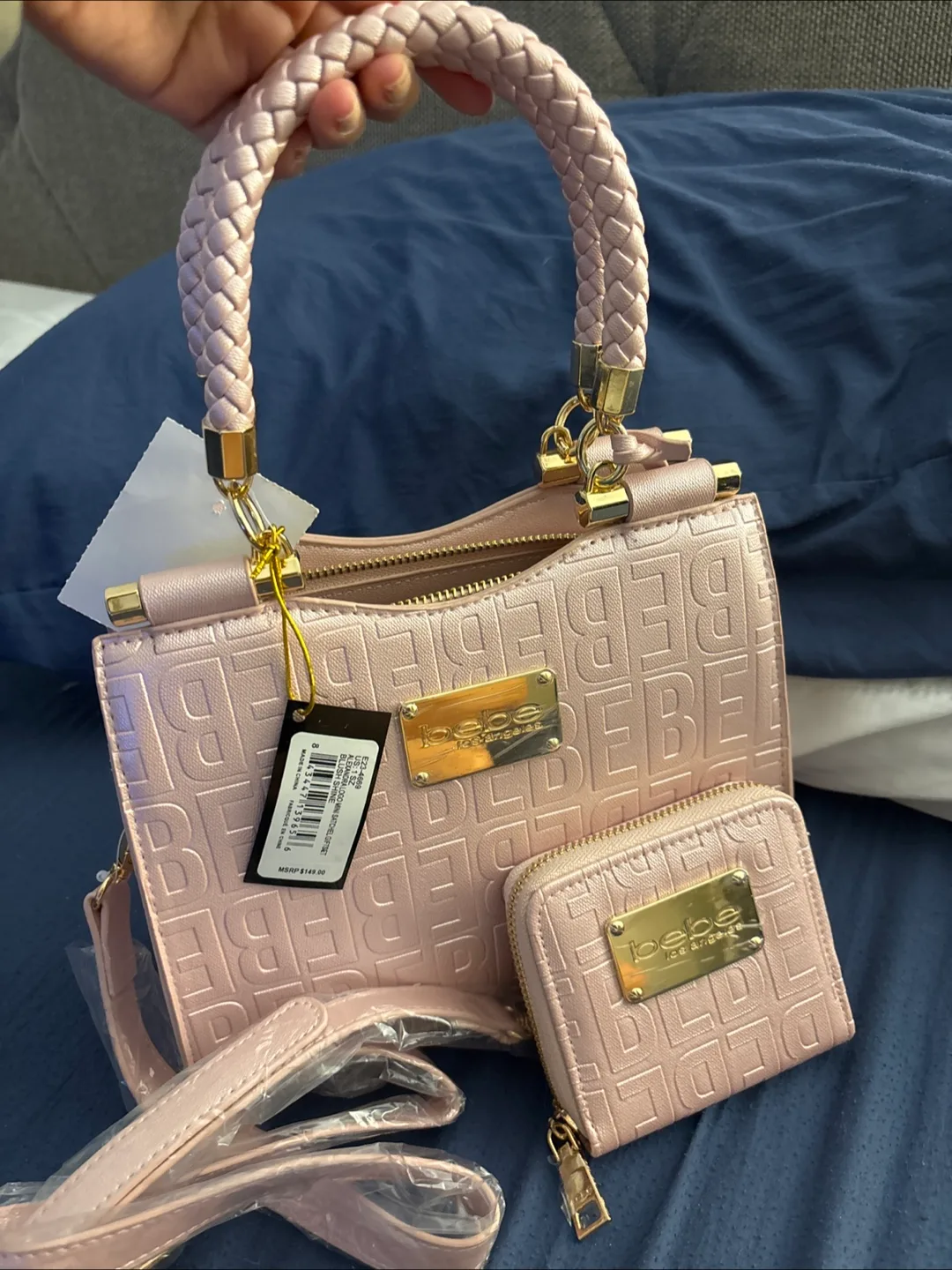 bebe Los Angeles Blush Shine Handbag and Wallet Set image indicator(3)