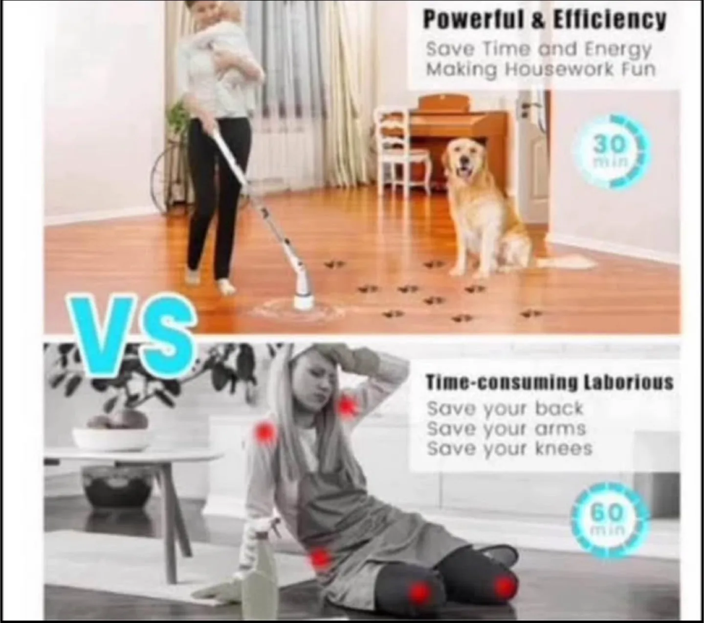 7-1 NEW Cordless Electric Spin Scrubber Cleaning Brush image indicator(3)