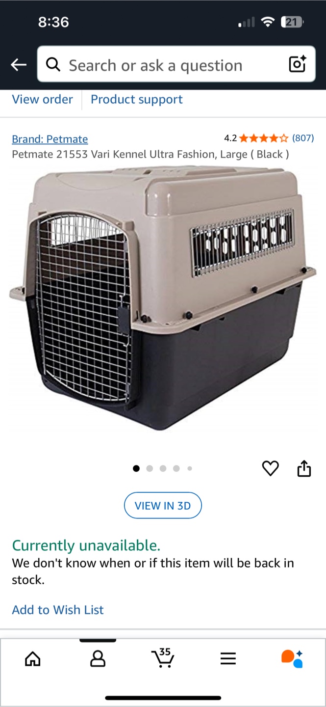 Kennel, Large Dog Crate, 36“ - photo 2