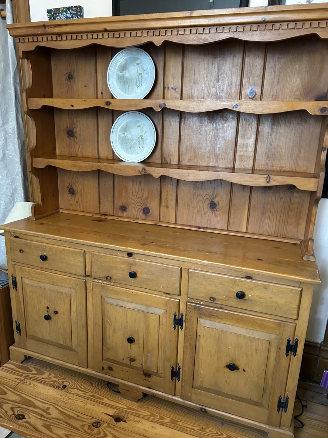 Solid Pine Hutch and Buffet Server #freecycle