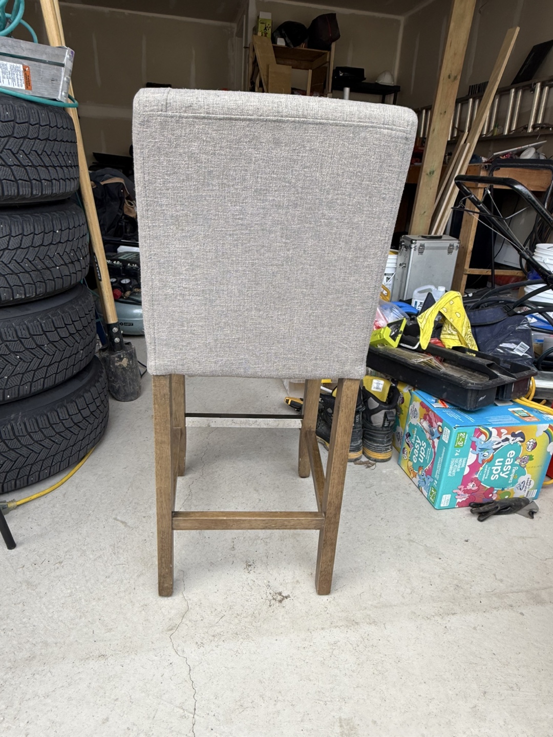 Grey Fabric Counter Stool - photo 3