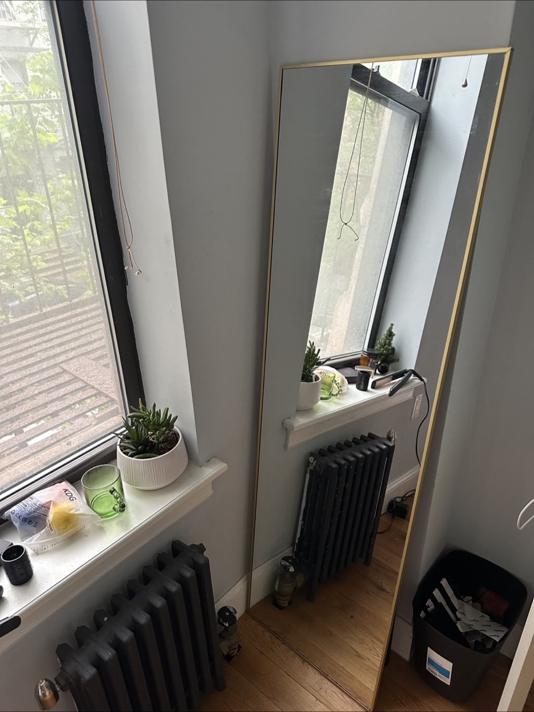 Full Length Gold Frame Mirror. - photo 3