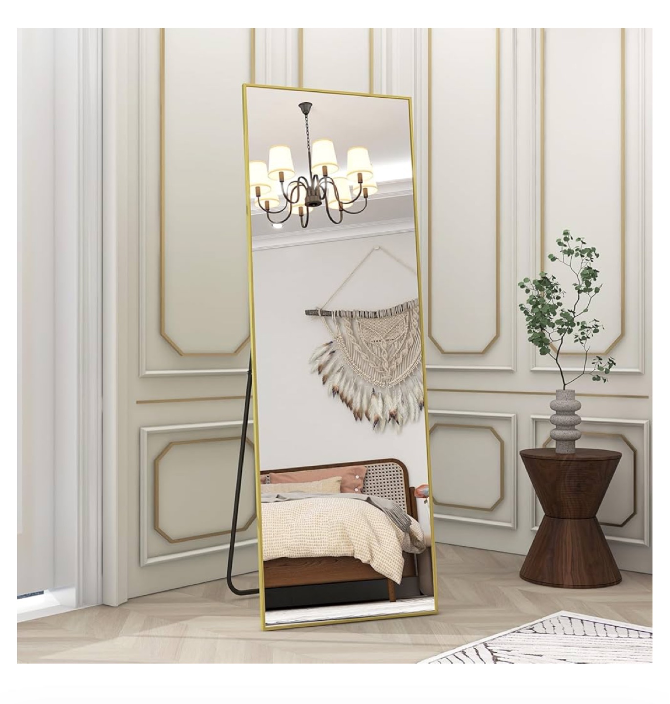 Full Length Gold Frame Mirror. - photo 2