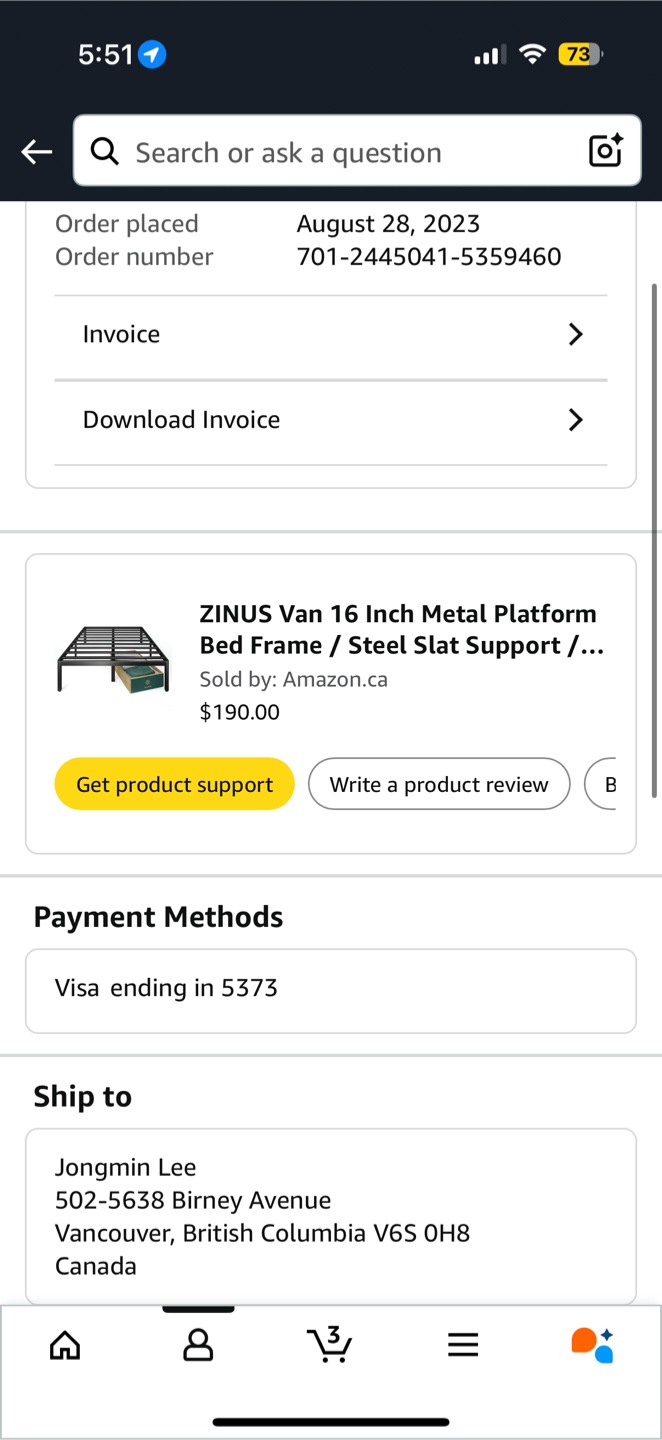 Zinus Van 16 Inch Metal Platform Bed Frame - photo 3