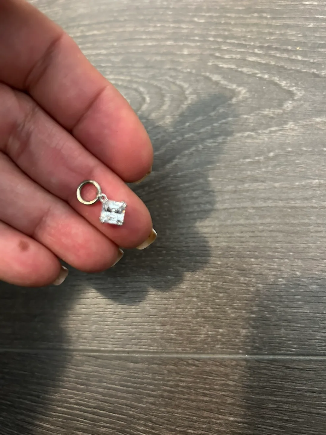 Silver Cubic Zirconia Charm Pendant thumbnail