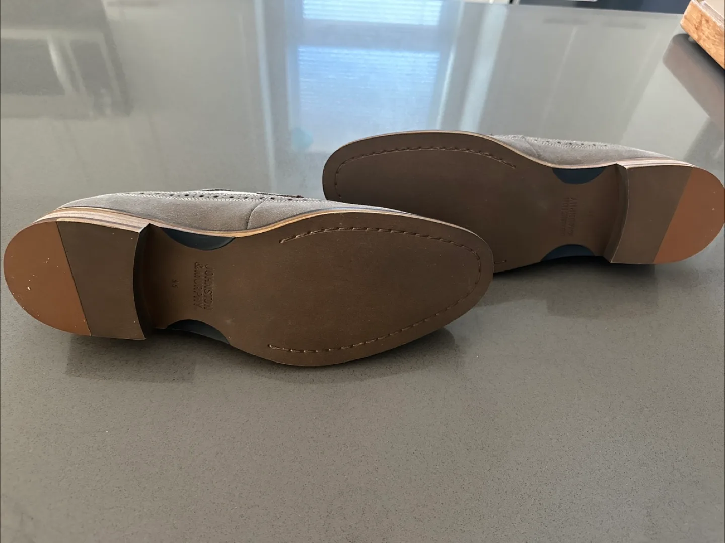 Johnston & Murphy Men's Wingtip Suede Dress Shoes image indicator(4)