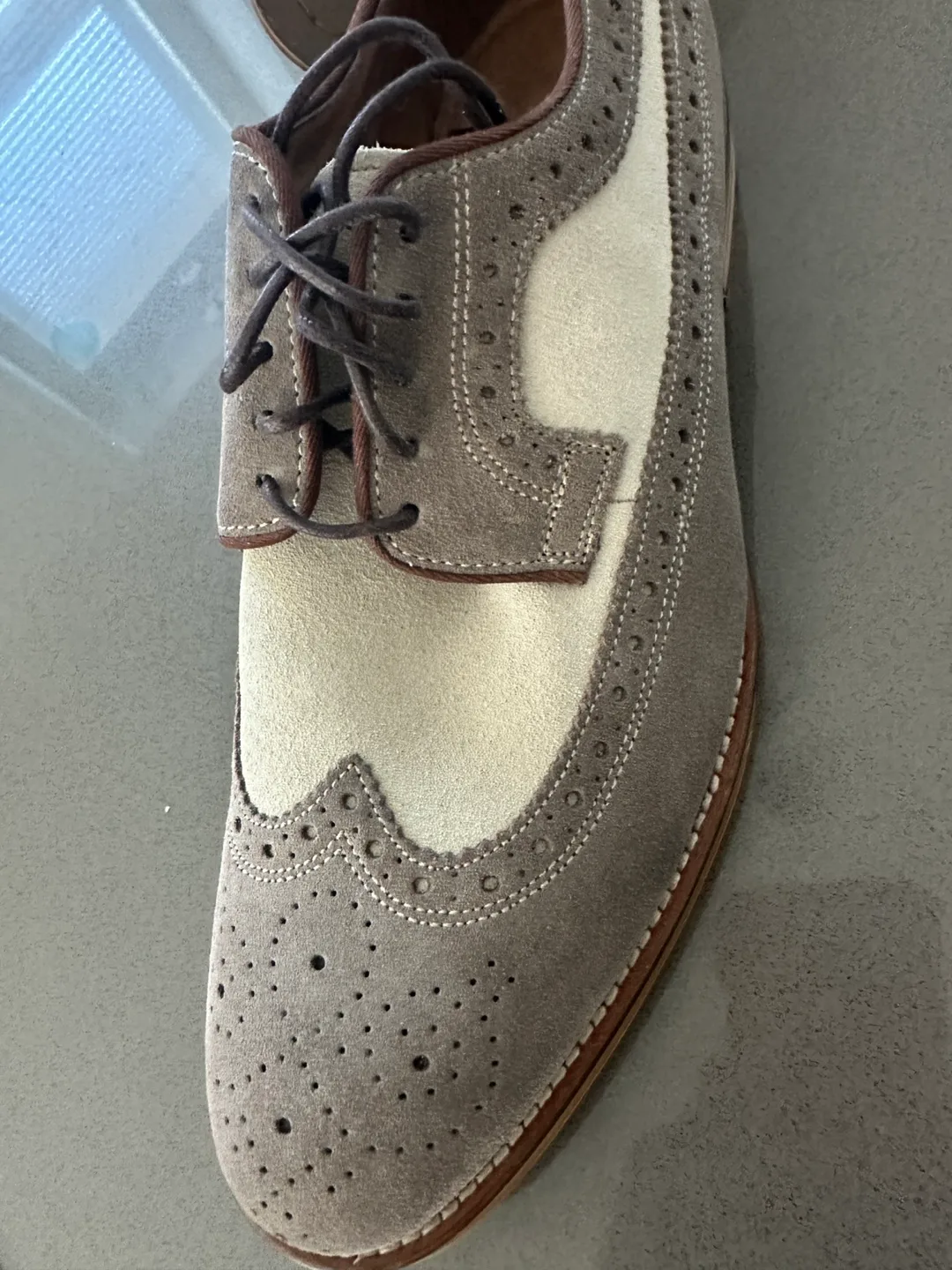 Johnston & Murphy Men's Wingtip Suede Dress Shoes image indicator(2)