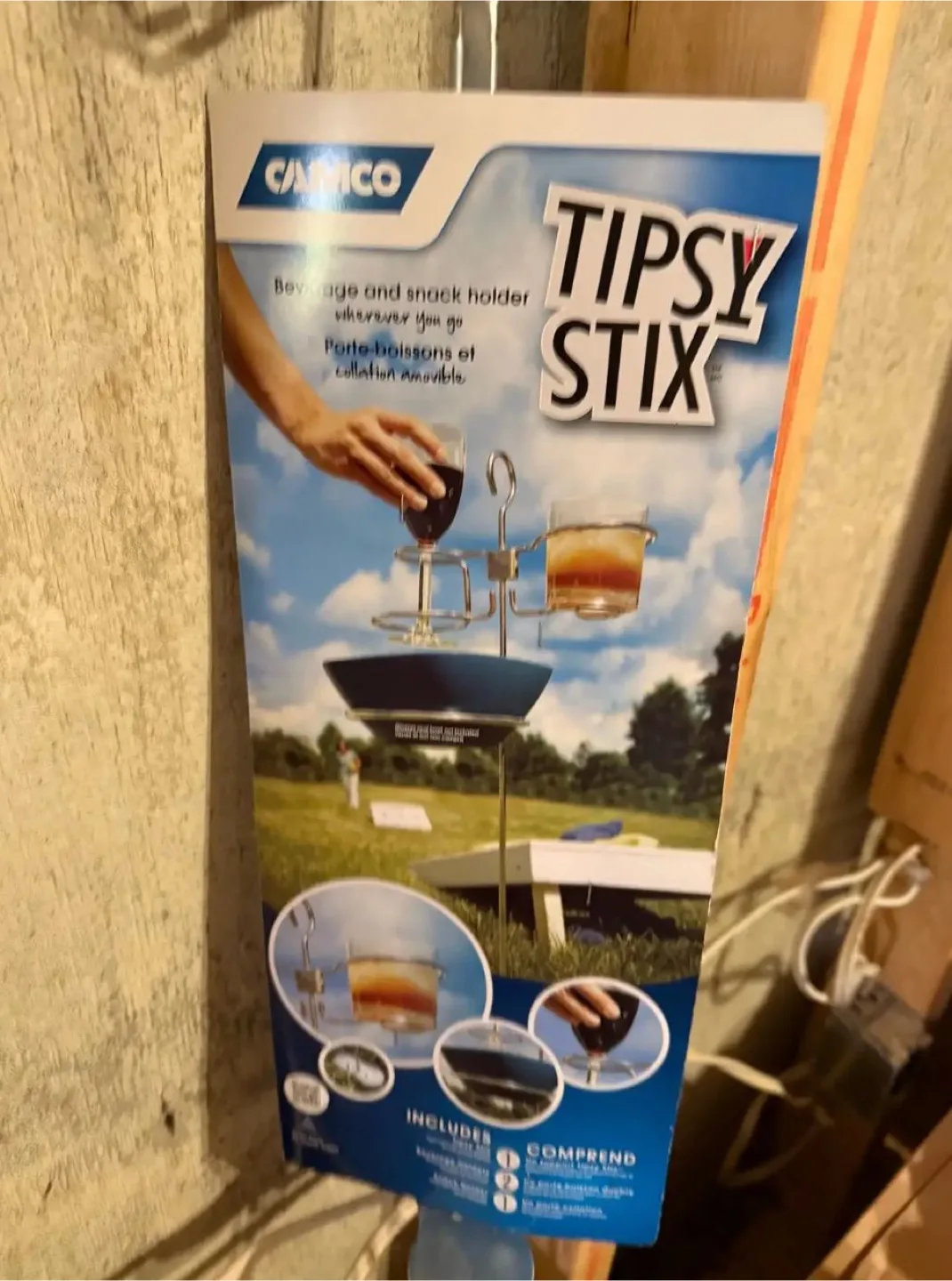 NEW - Camco Tipsy Stix / Food & Drink Holder for Camping etc thumbnail
