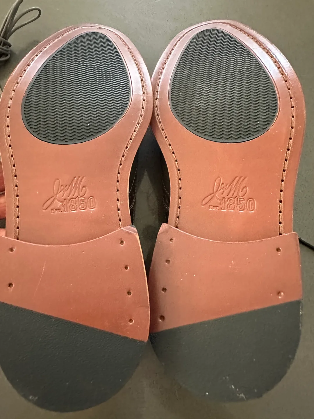 Johnston & Murphy 1850, Grey Leather Brogue Oxford Shoes image indicator(2)