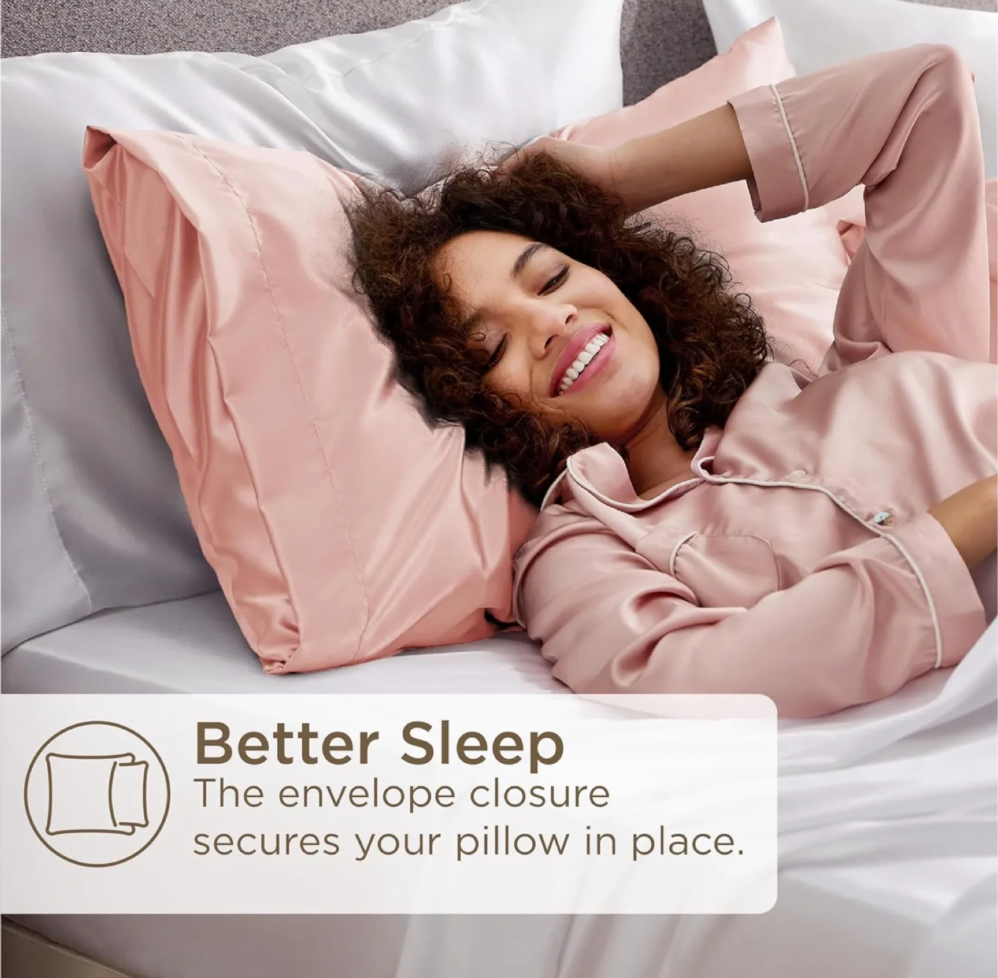 New x2 Satin Pillowcases for Hair and Skin Coral image indicator(3)