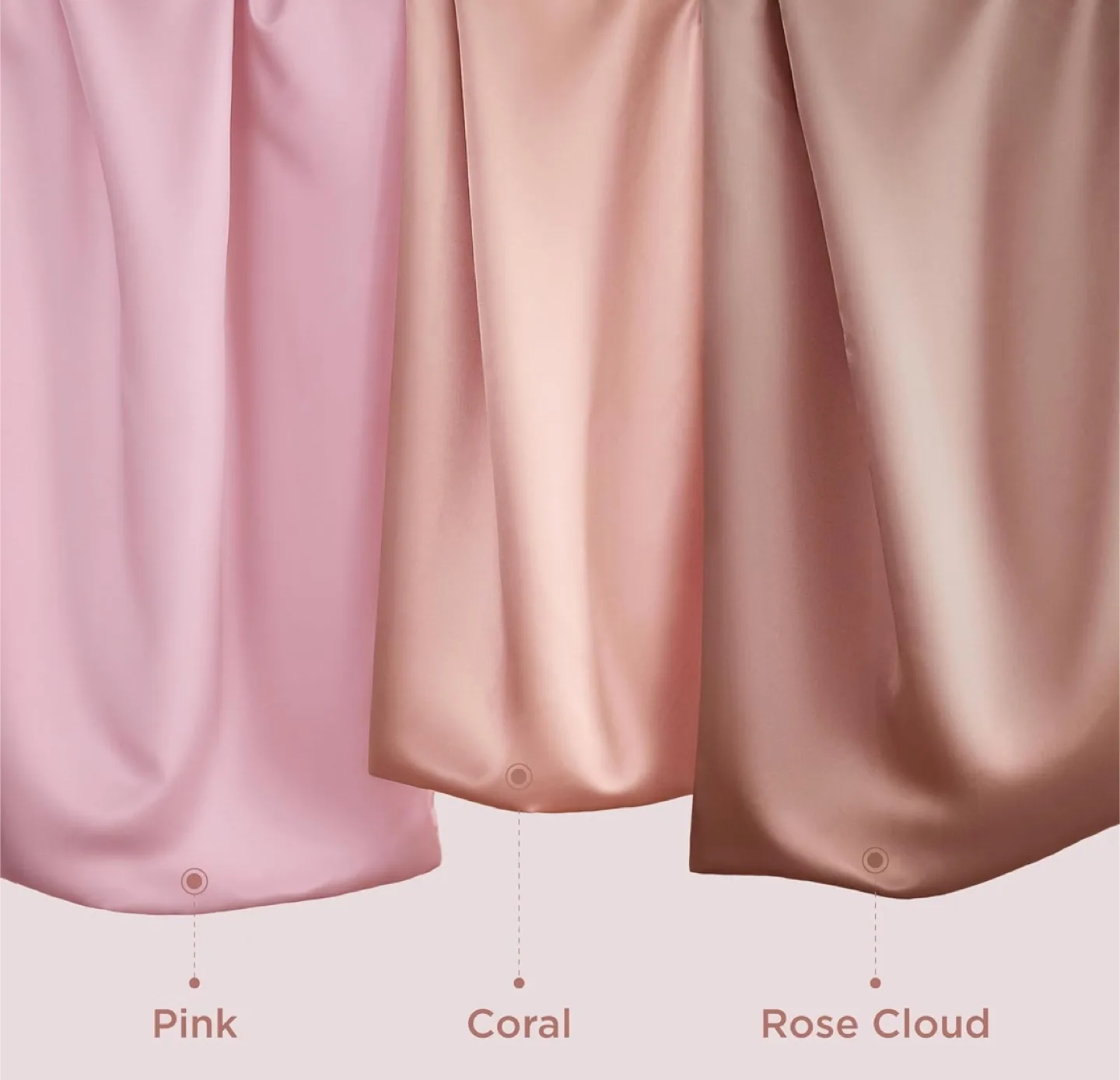 New x2 Satin Pillowcases for Hair and Skin Coral image indicator(4)