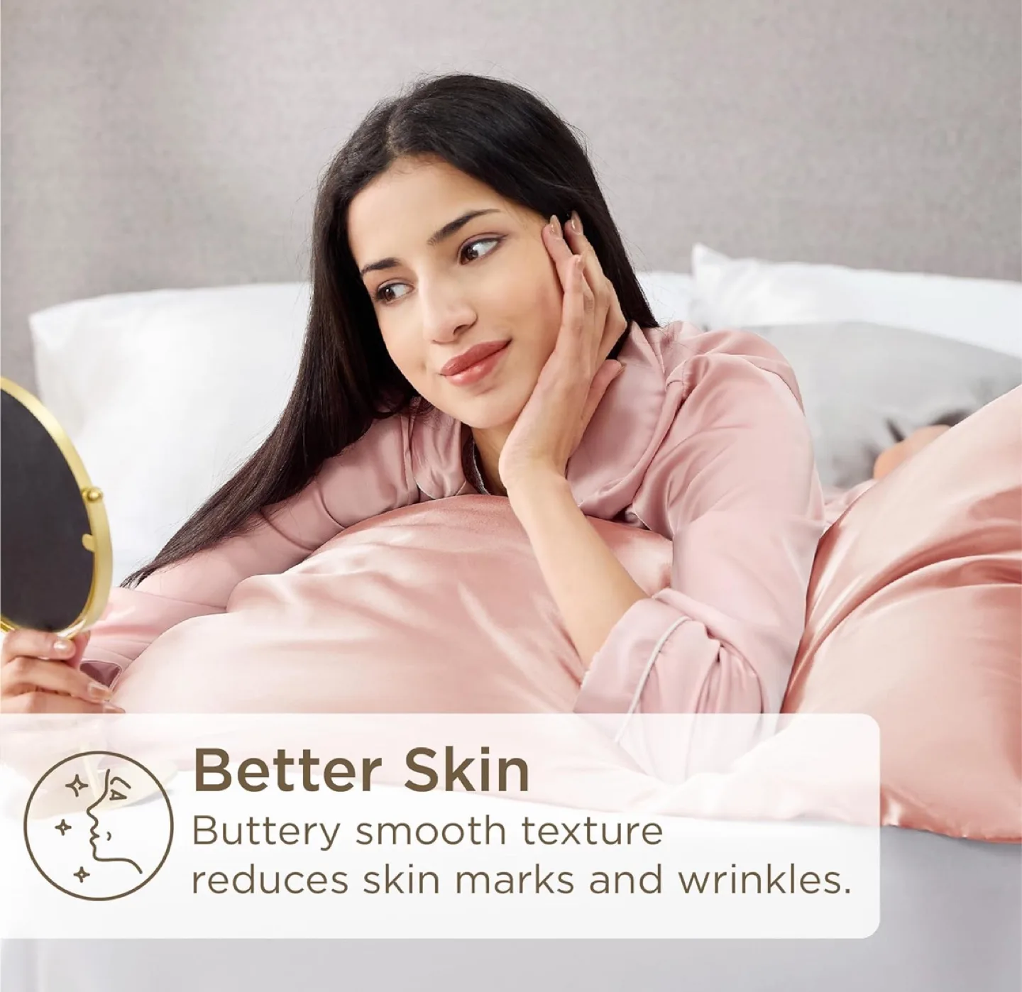 New x2 Satin Pillowcases for Hair and Skin Coral image indicator(2)