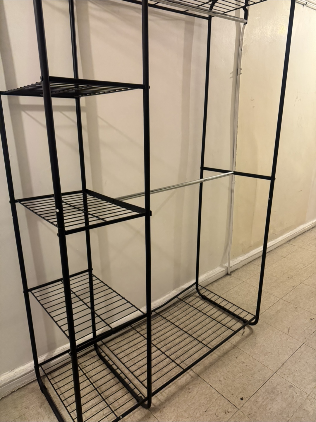 Black Metal Wardrobe Closet Organizer - photo 2
