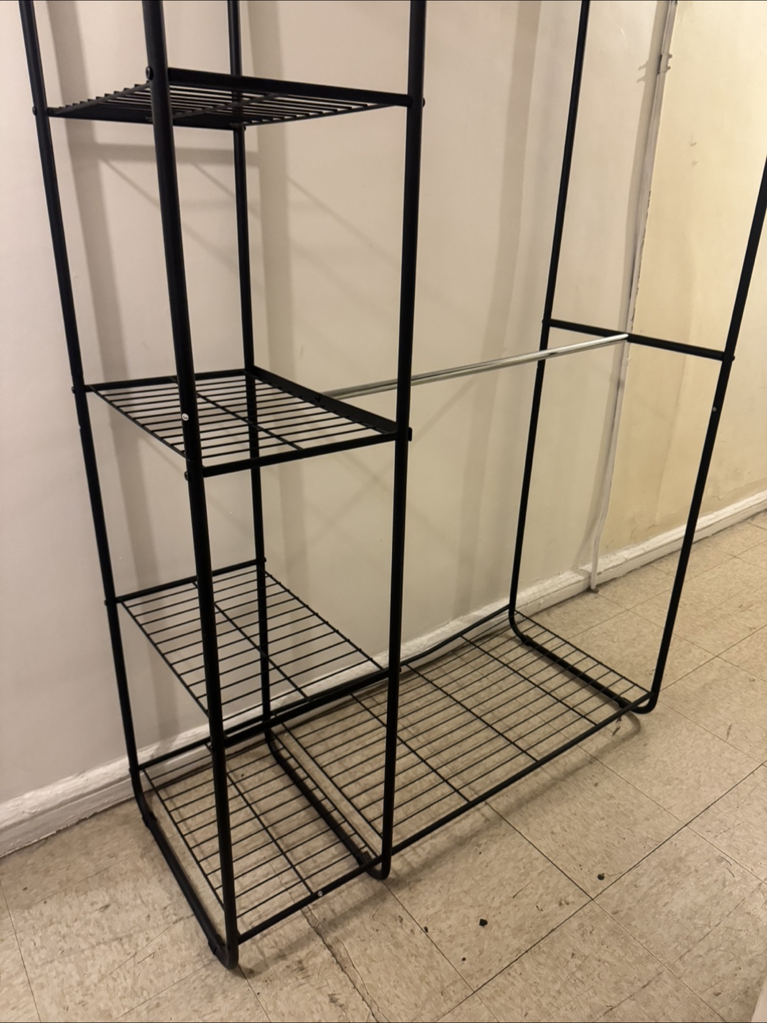 Black Metal Wardrobe Closet Organizer