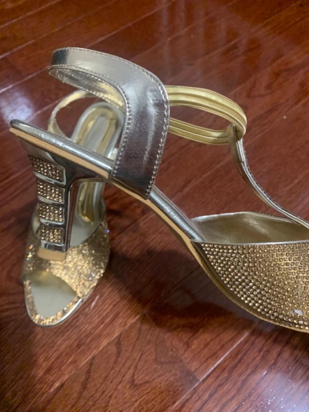 BRAND NEW Gold Party Heels image indicator(2)