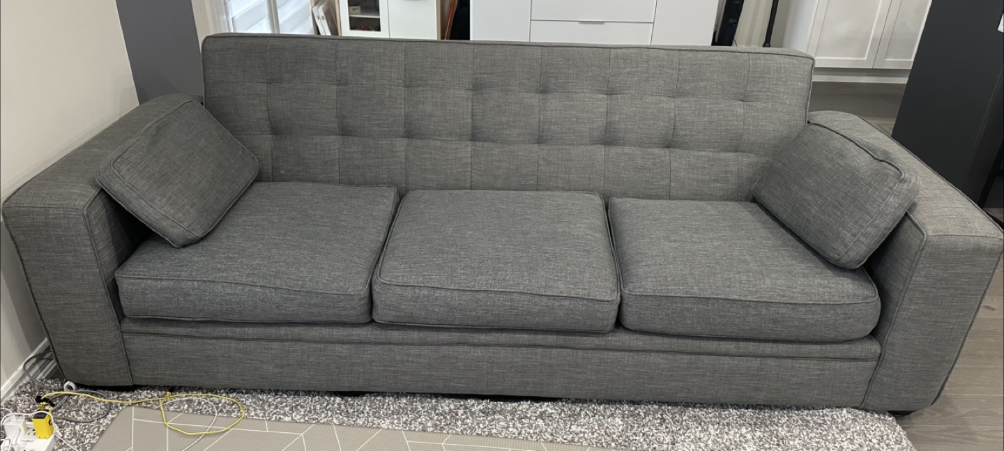 Grey Sofa - Three-seater