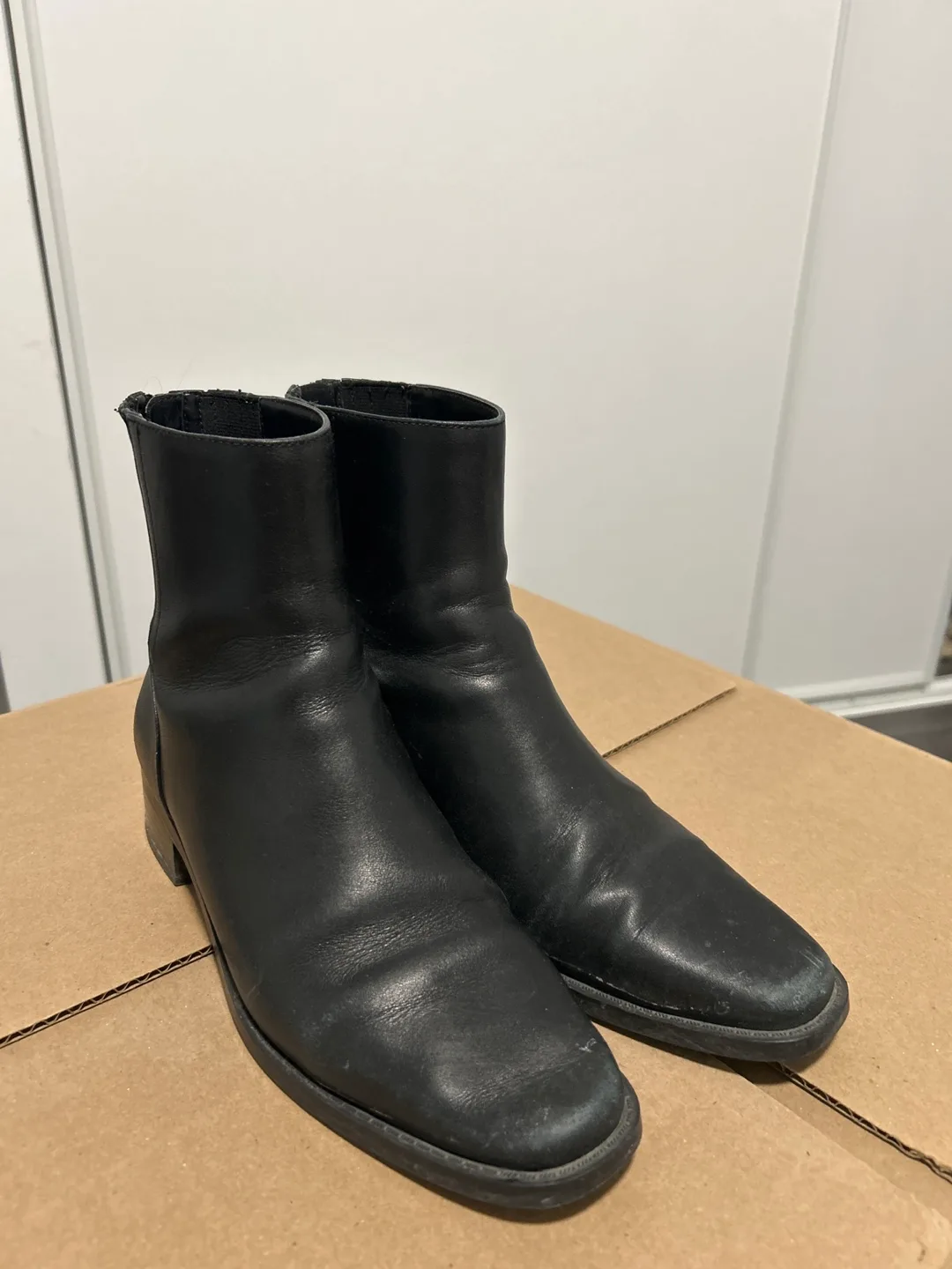 Black Leather Ankle Boots thumbnail