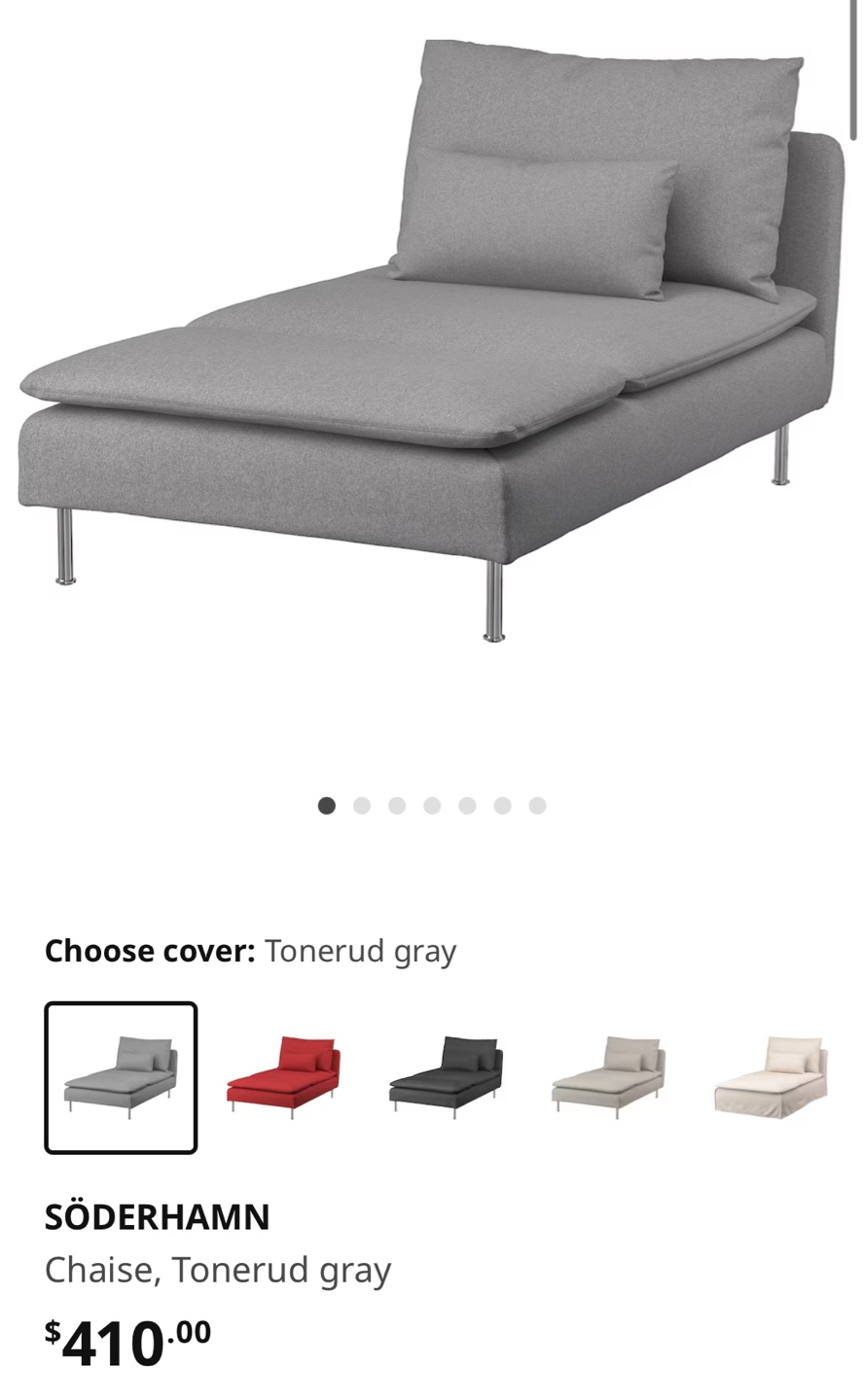 IKEA Söderhamn Chaise Lounge - Gray - photo 3