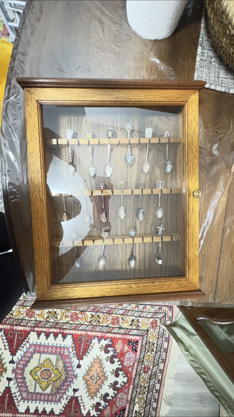 Wooden Collector's Cabinet ( spoon collector)