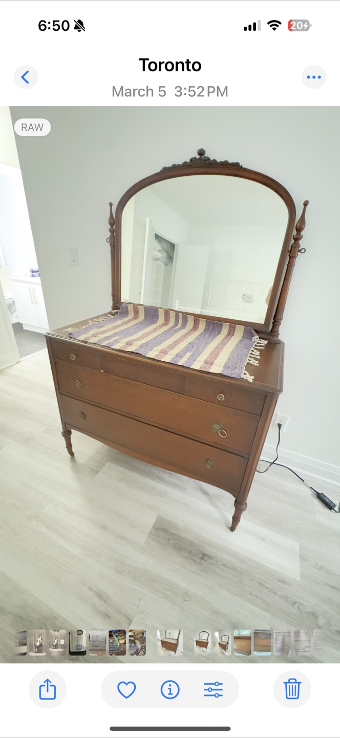 Antique Vanity / drawer with Mirror