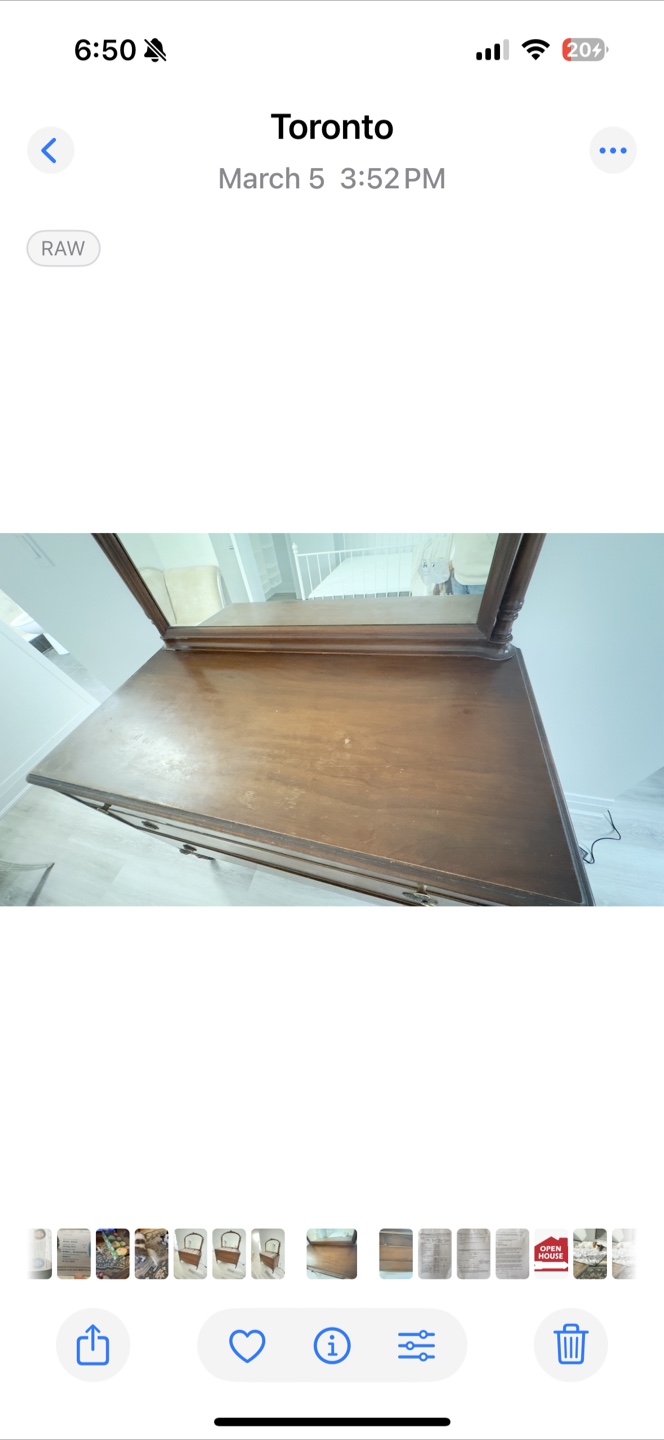 Antique Vanity / drawer with Mirror - photo 4
