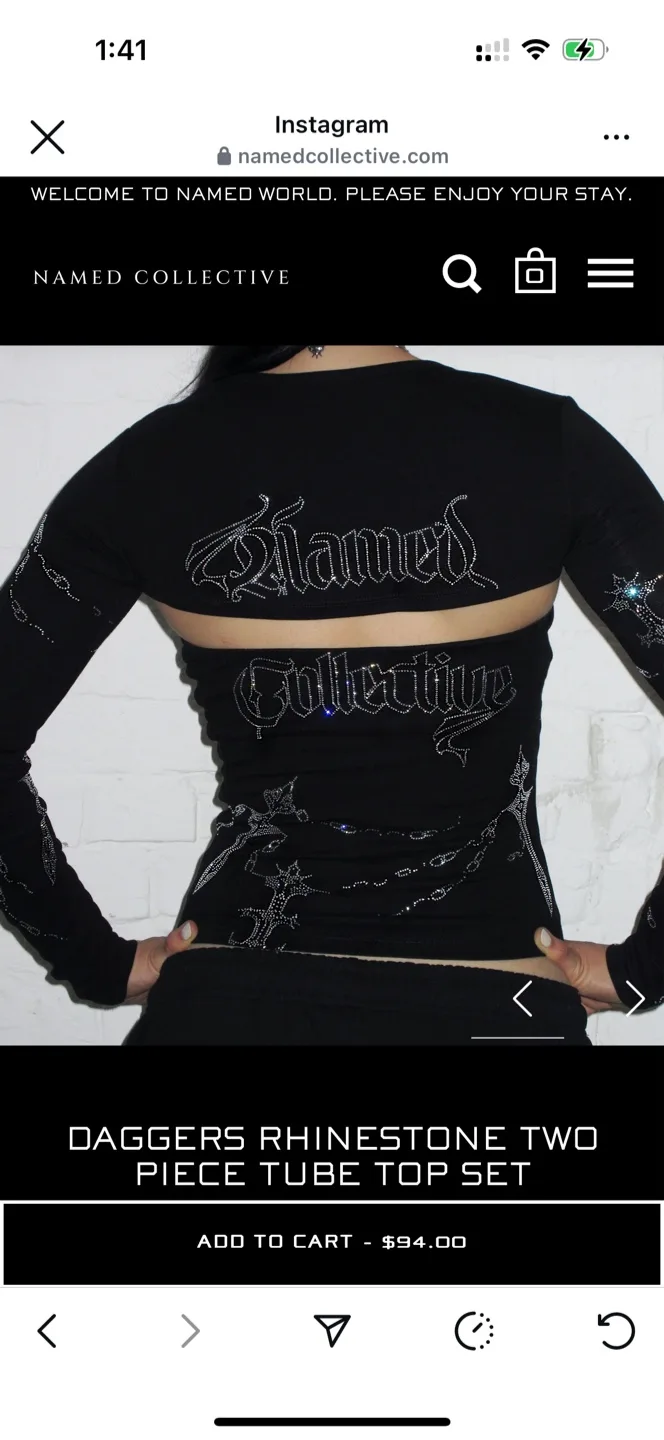 Named Collective Rhinestone Tube Top Set image indicator(3)