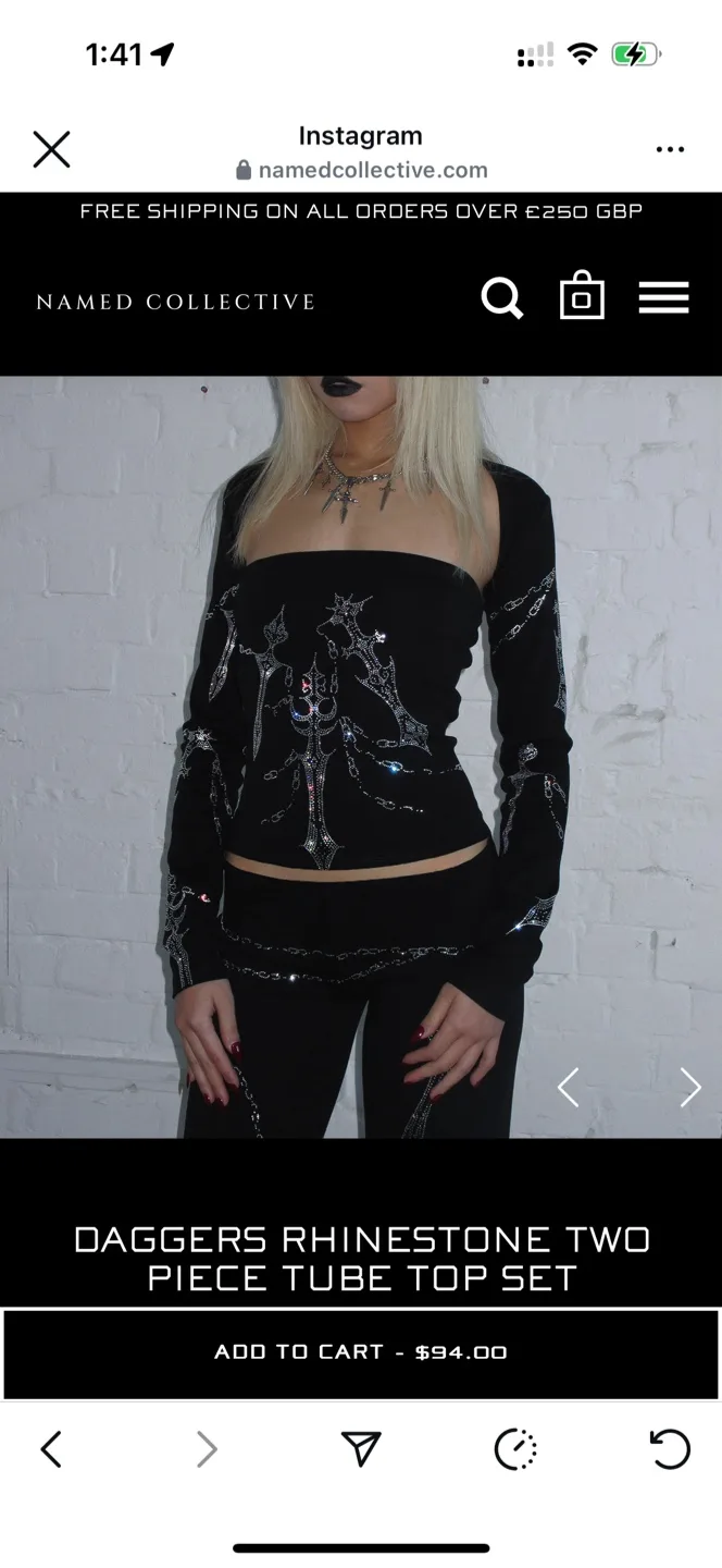 Named Collective Rhinestone Tube Top Set image indicator(4)