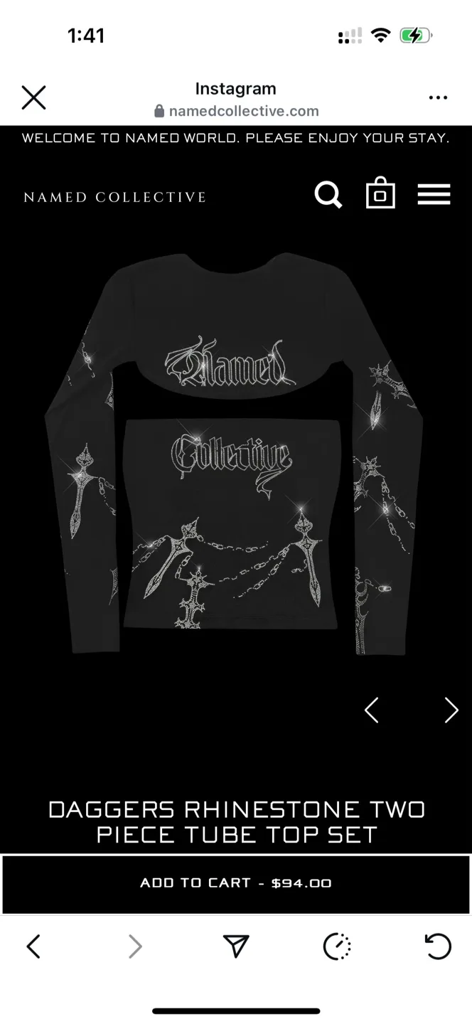 Named Collective Rhinestone Tube Top Set image indicator(5)