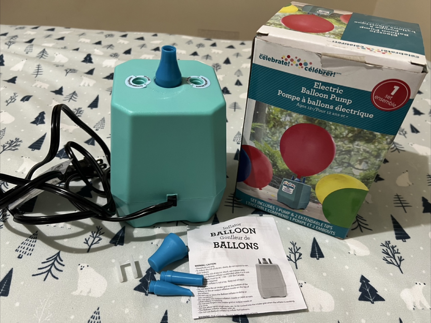 Celebrat! Electric Balloon Pump with 3 nozzles - photo 2