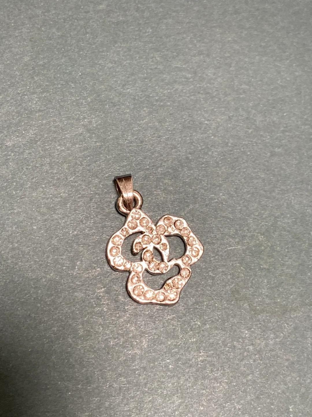 Rose Pendant with Clear Stones thumbnail