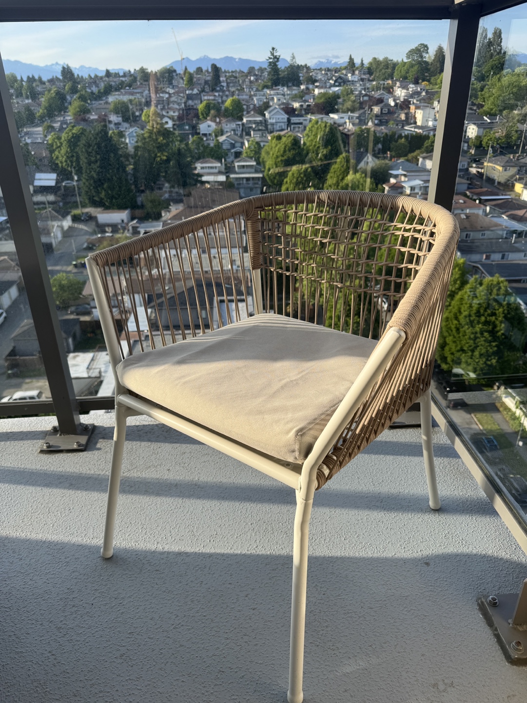 2 x IKEA SEGERÖN Outdoor Armchair - White/Beige