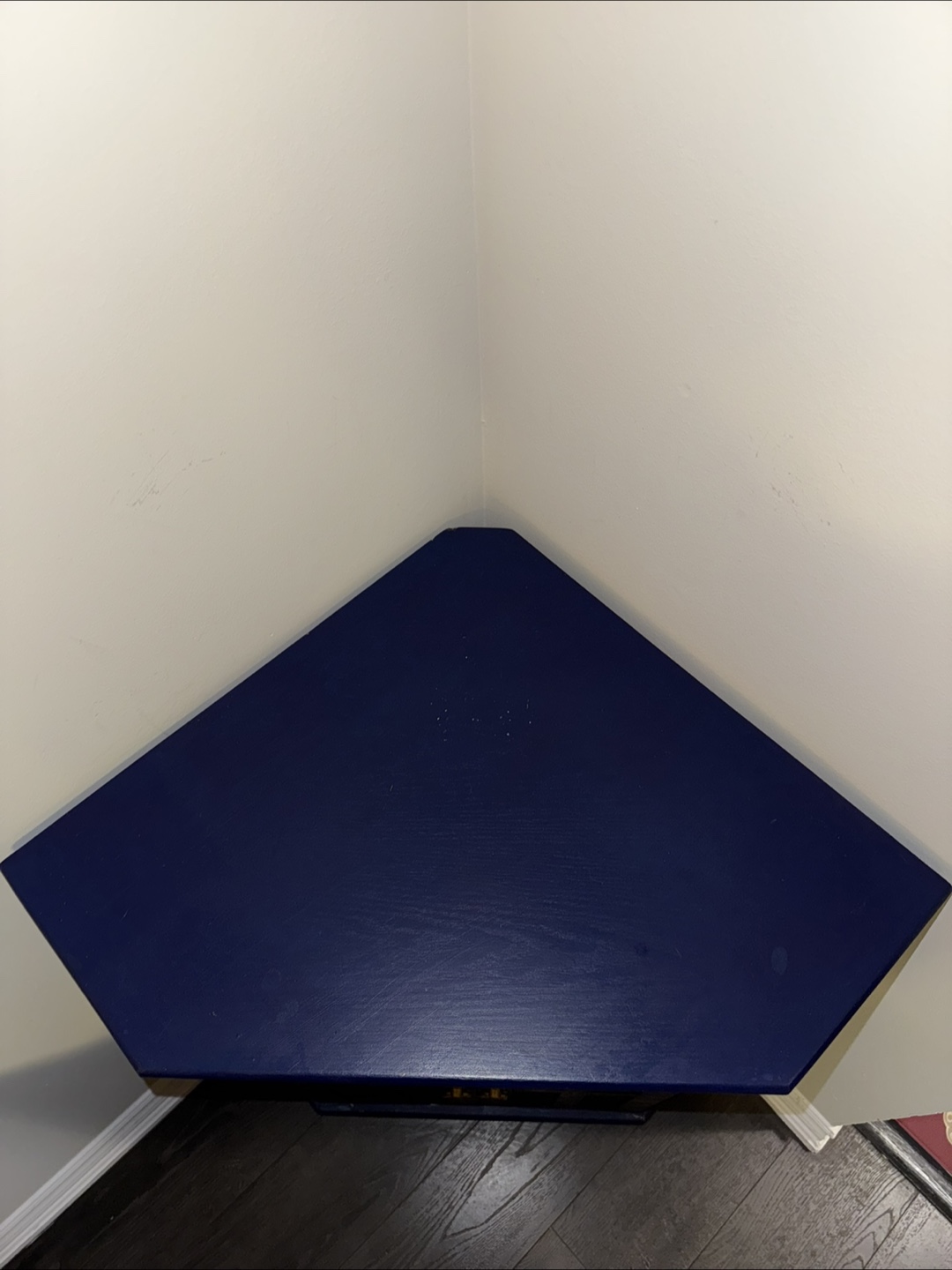 Hand painted Blue corner table Cabinet - photo 3