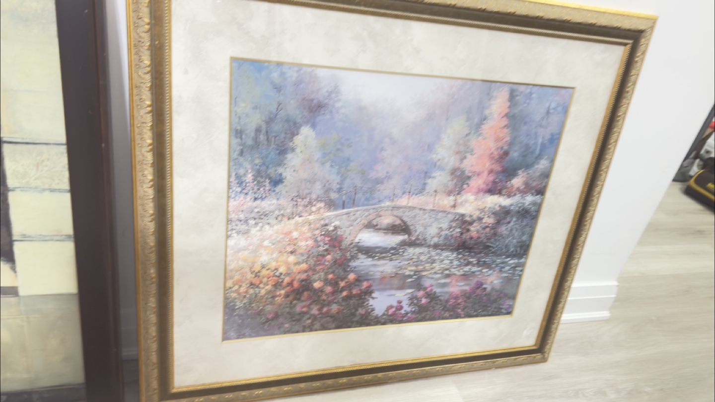 Framed nature landscape painting - photo 2