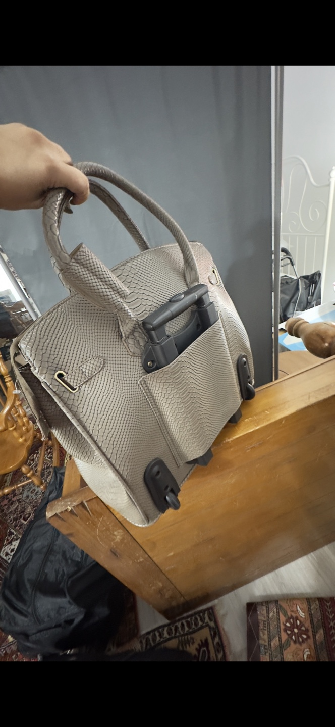 Rolling Handbag -carry on- Snakeskin Print - photo 2