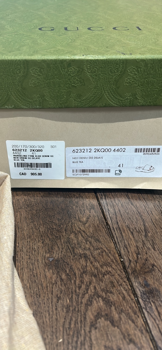 Gucci Denim GG Platform Slides Size 41 - photo 4