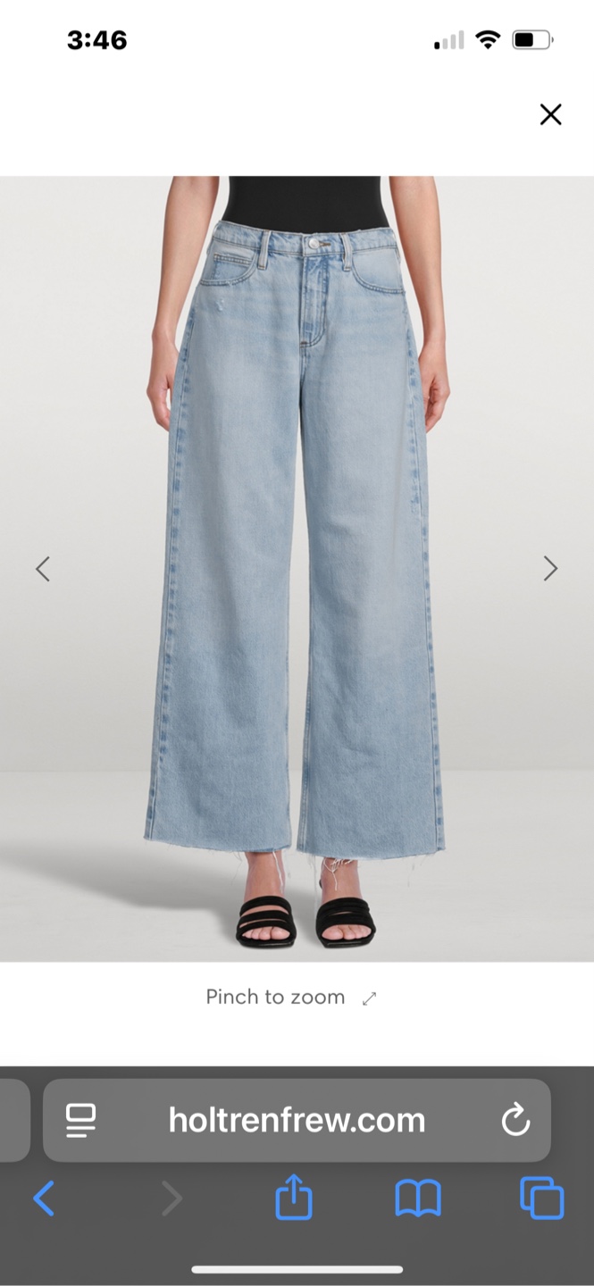 Frame  Light Wash Wide Leg Jeans