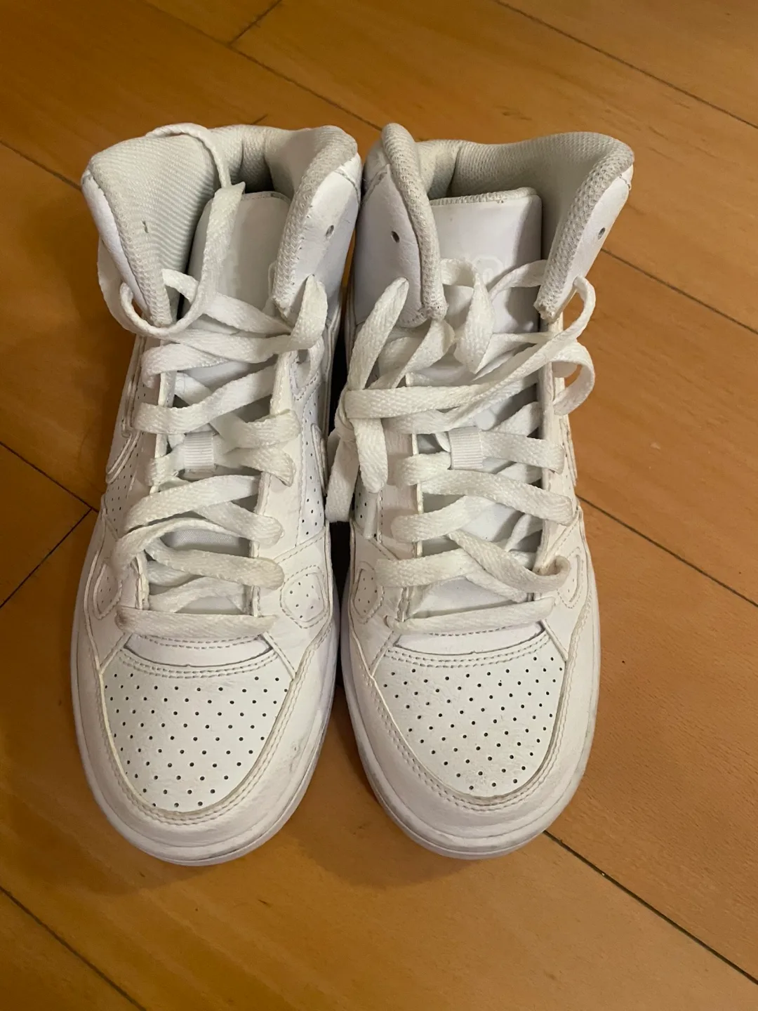 Nike White High-Top Sneakers - Size 4.5Y thumbnail