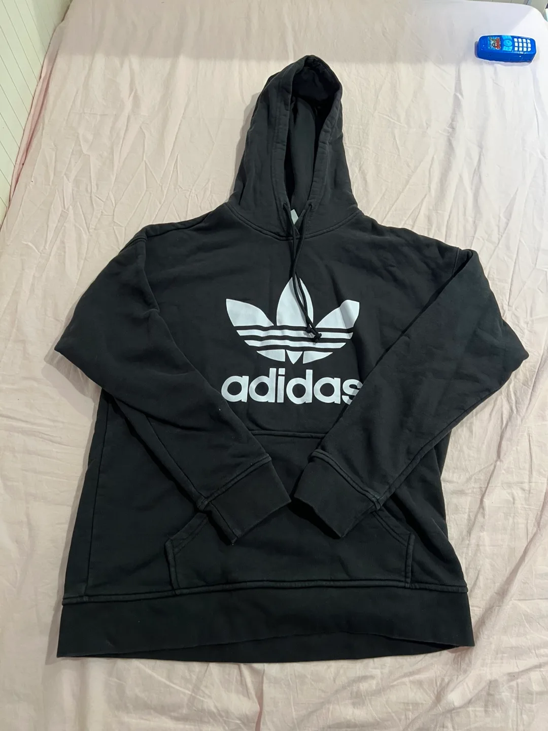 Adidas Black Hoodie - women’s Large thumbnail