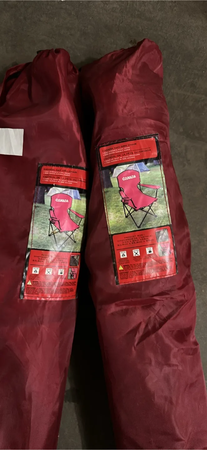 Two Ozark Trail Camping Chairs - Red thumbnail