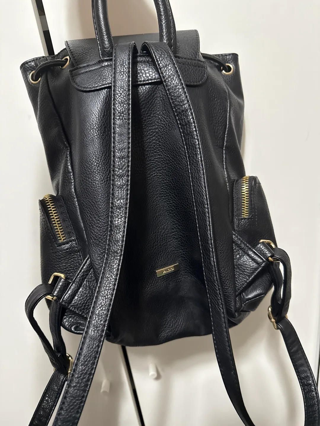 ALDO Black Leather Backpack image indicator(2)