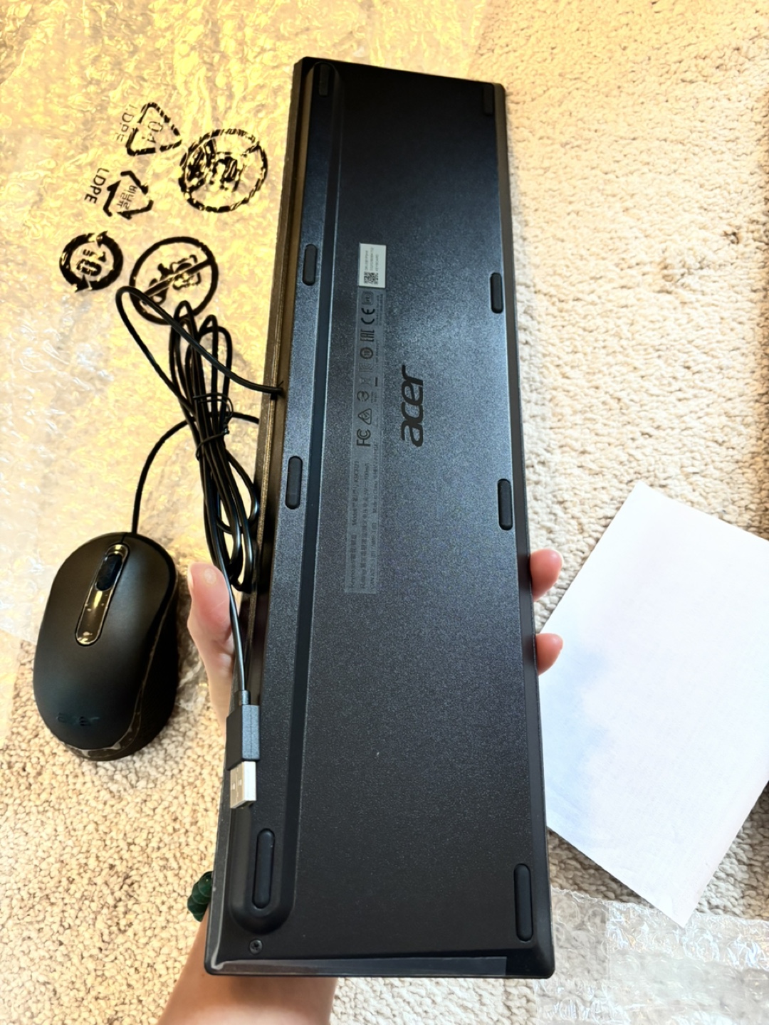 Wired Keyboard and HyperX Pulsefire Haste Wired Mouse Bundle - photo 3