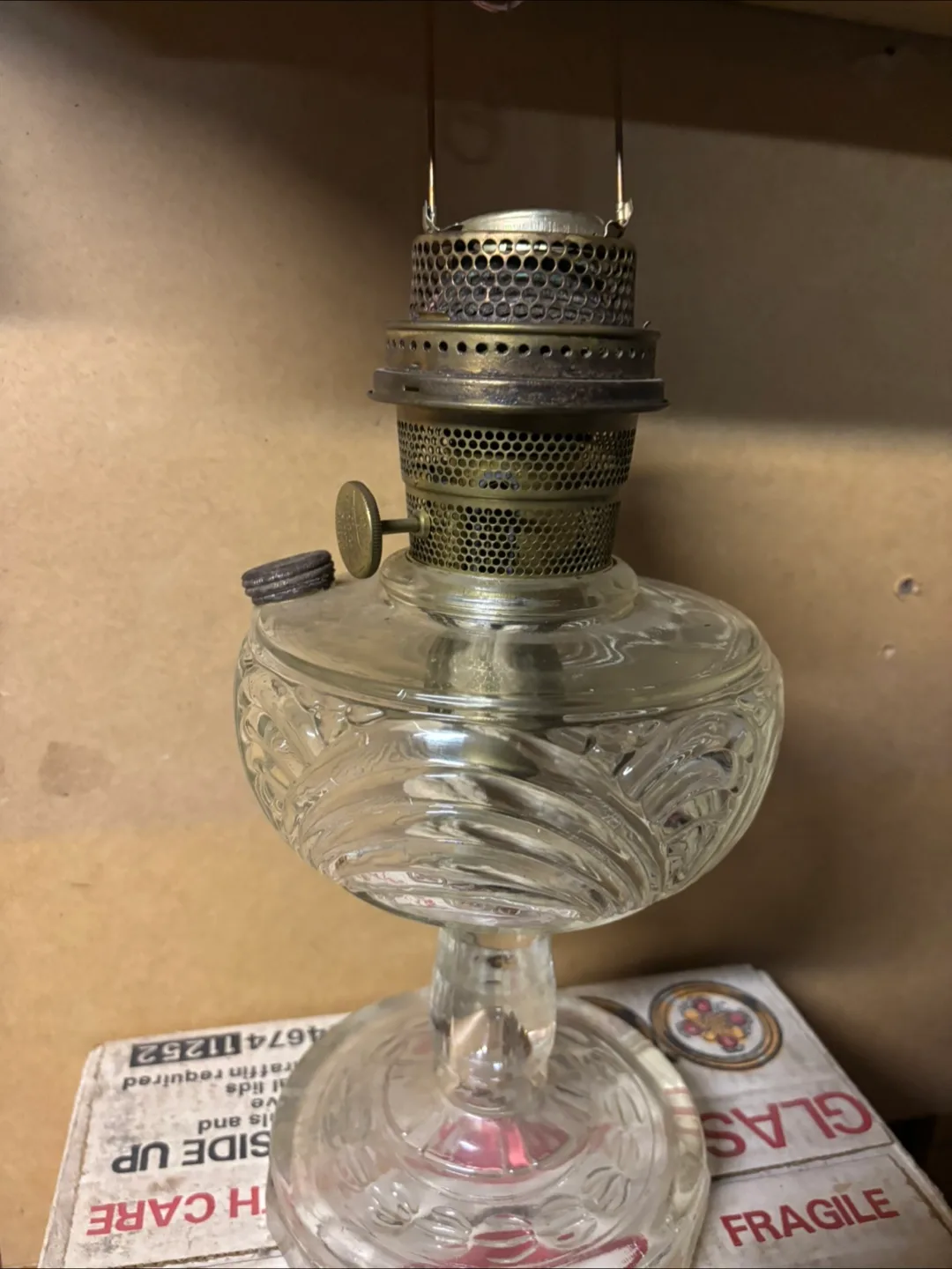 Antique Glass Oil Lamp thumbnail