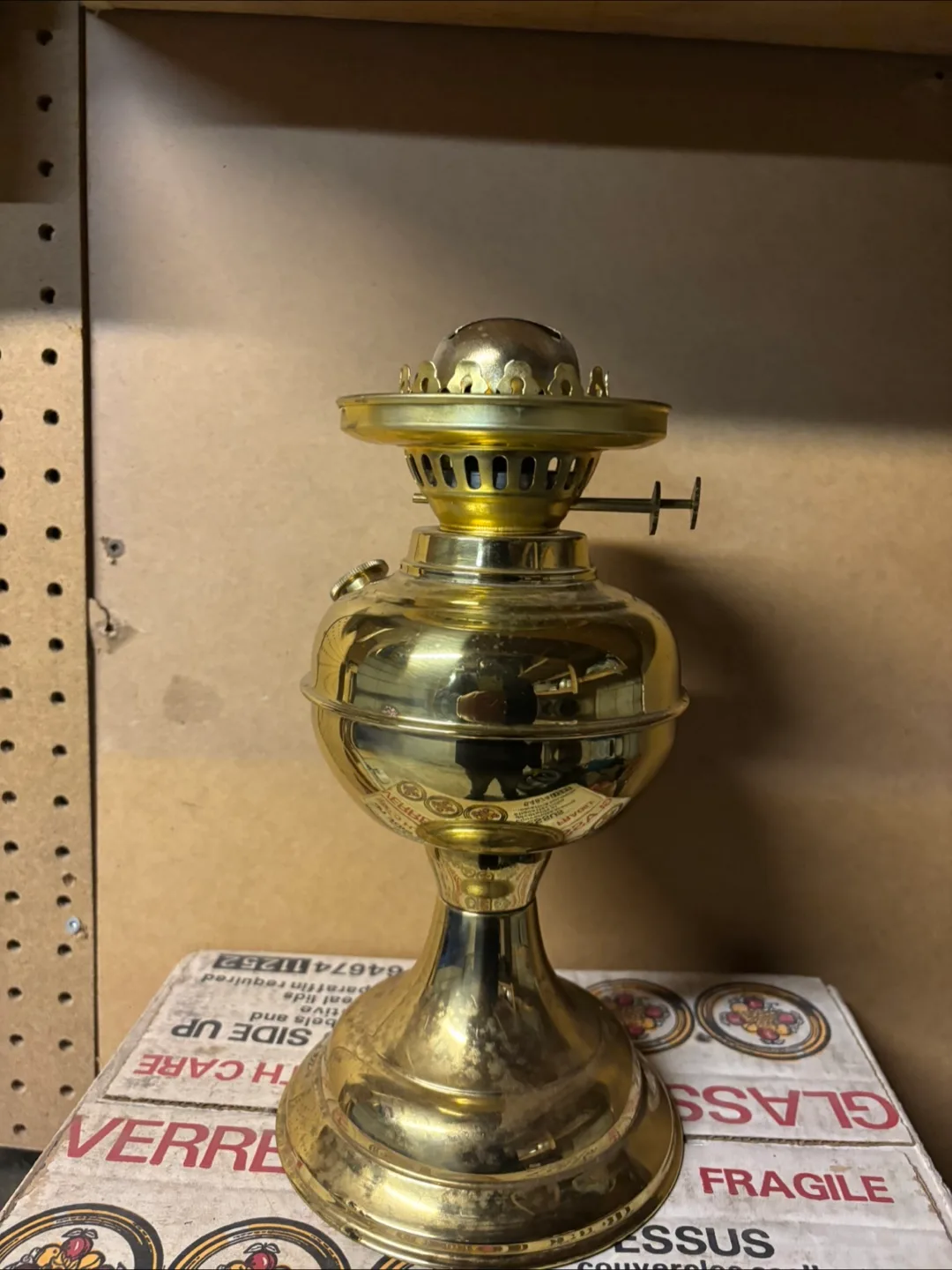Antique Brass Oil Lamp thumbnail