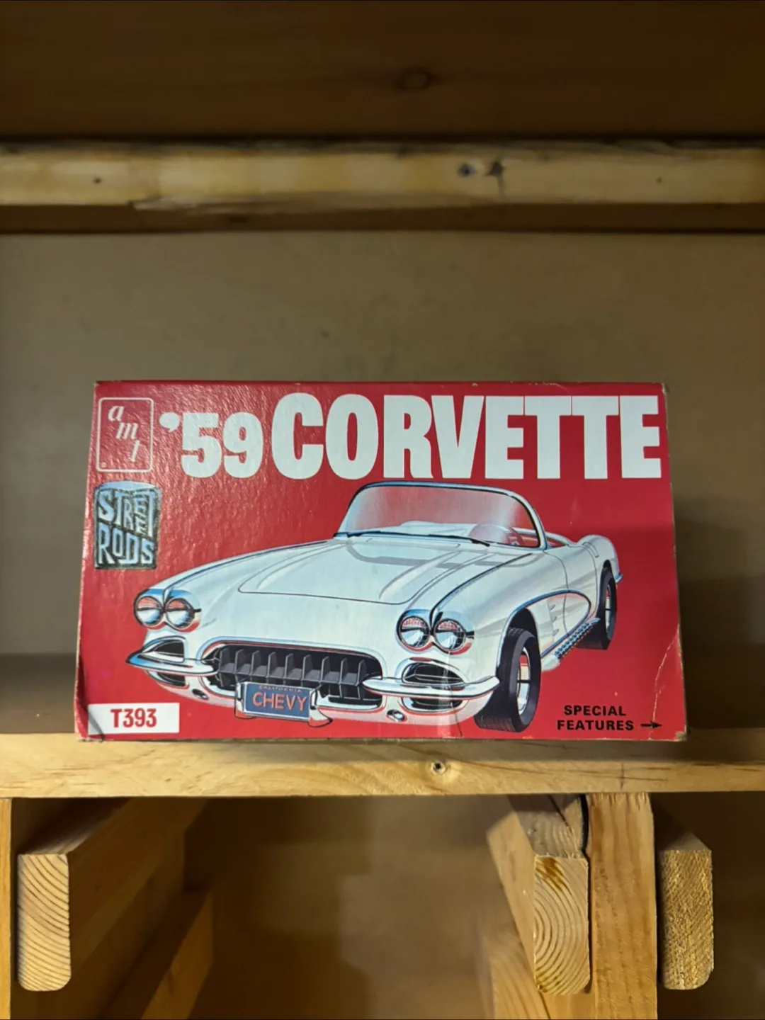 Vintage AMT 1959 Corvette Street Rods Model Kit T393 thumbnail