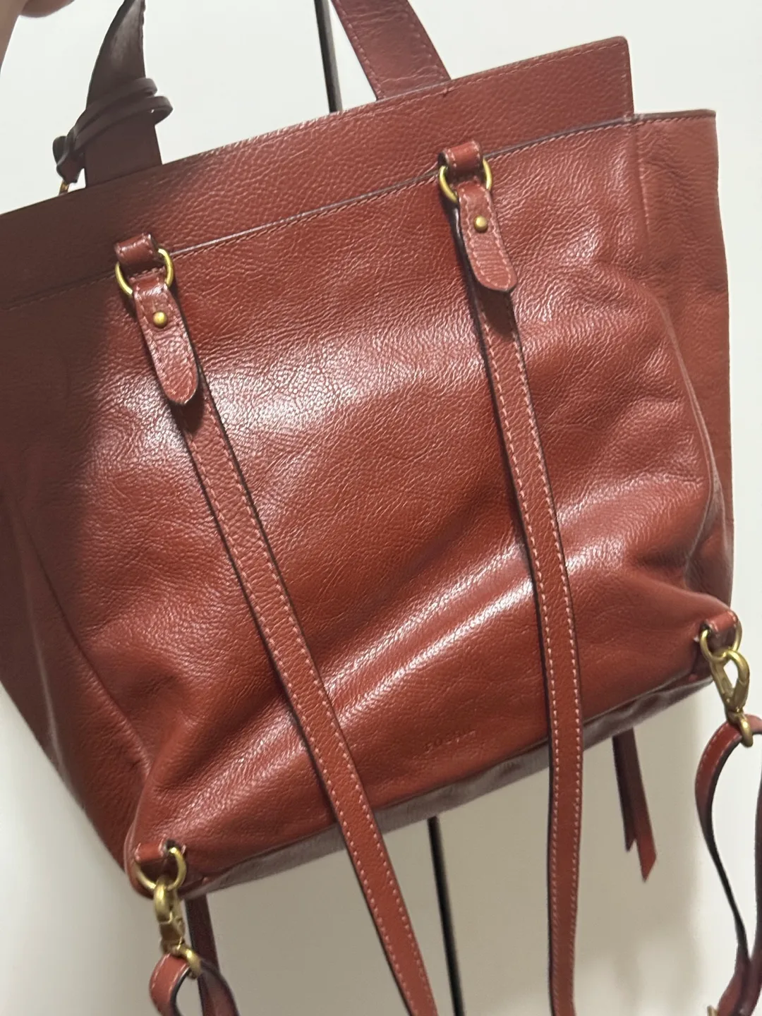Fossil Backpack / hand bag- Brown Leather image indicator(4)