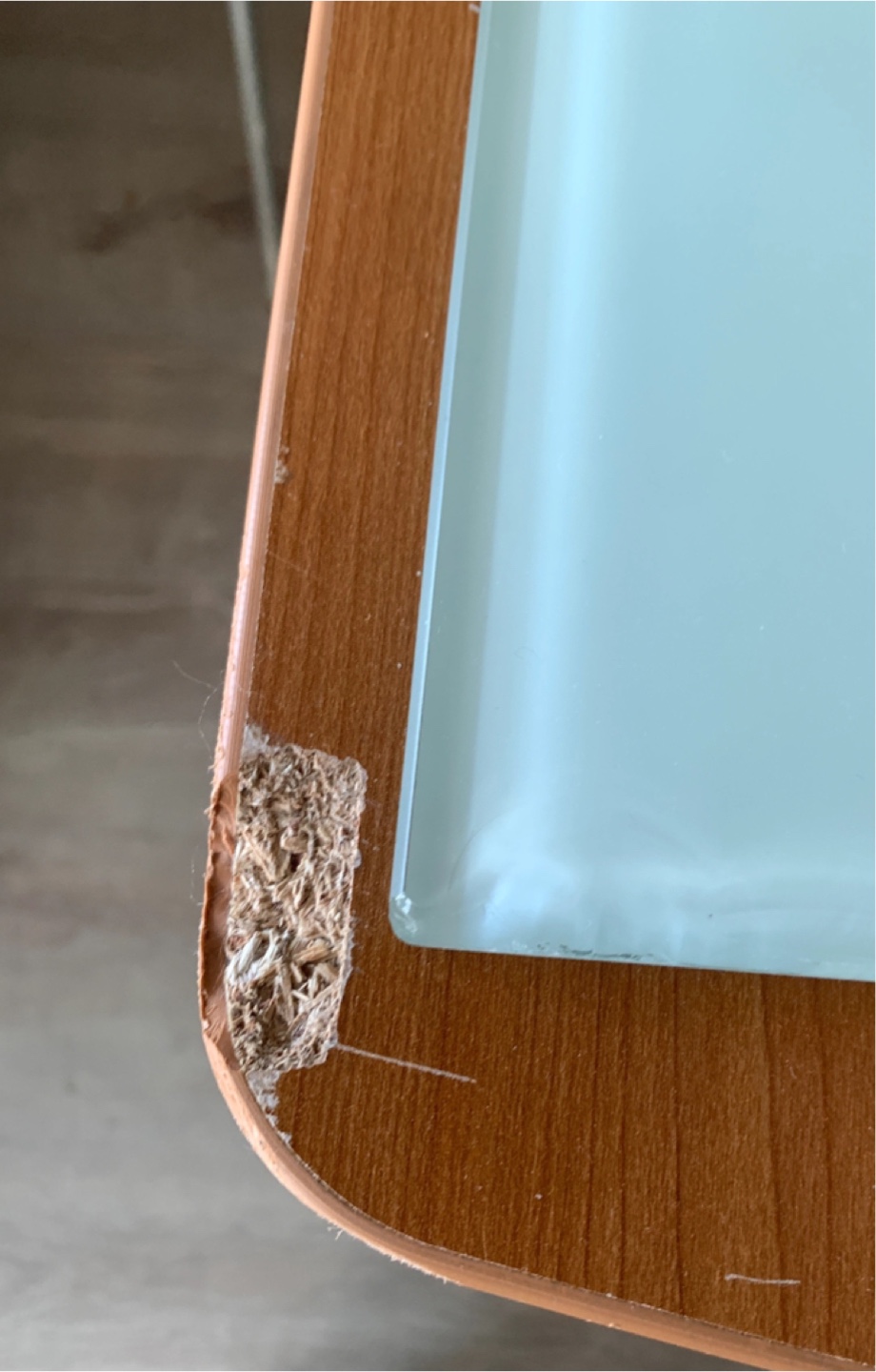 Glass Top Dining Table with Minor Damage - photo 3