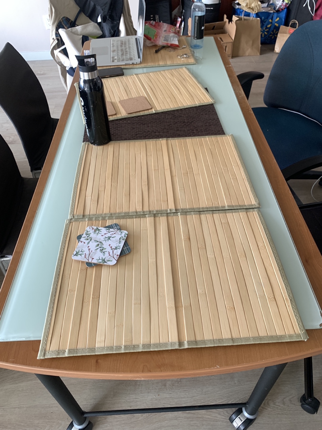 Glass Top Dining Table with Minor Damage - photo 5