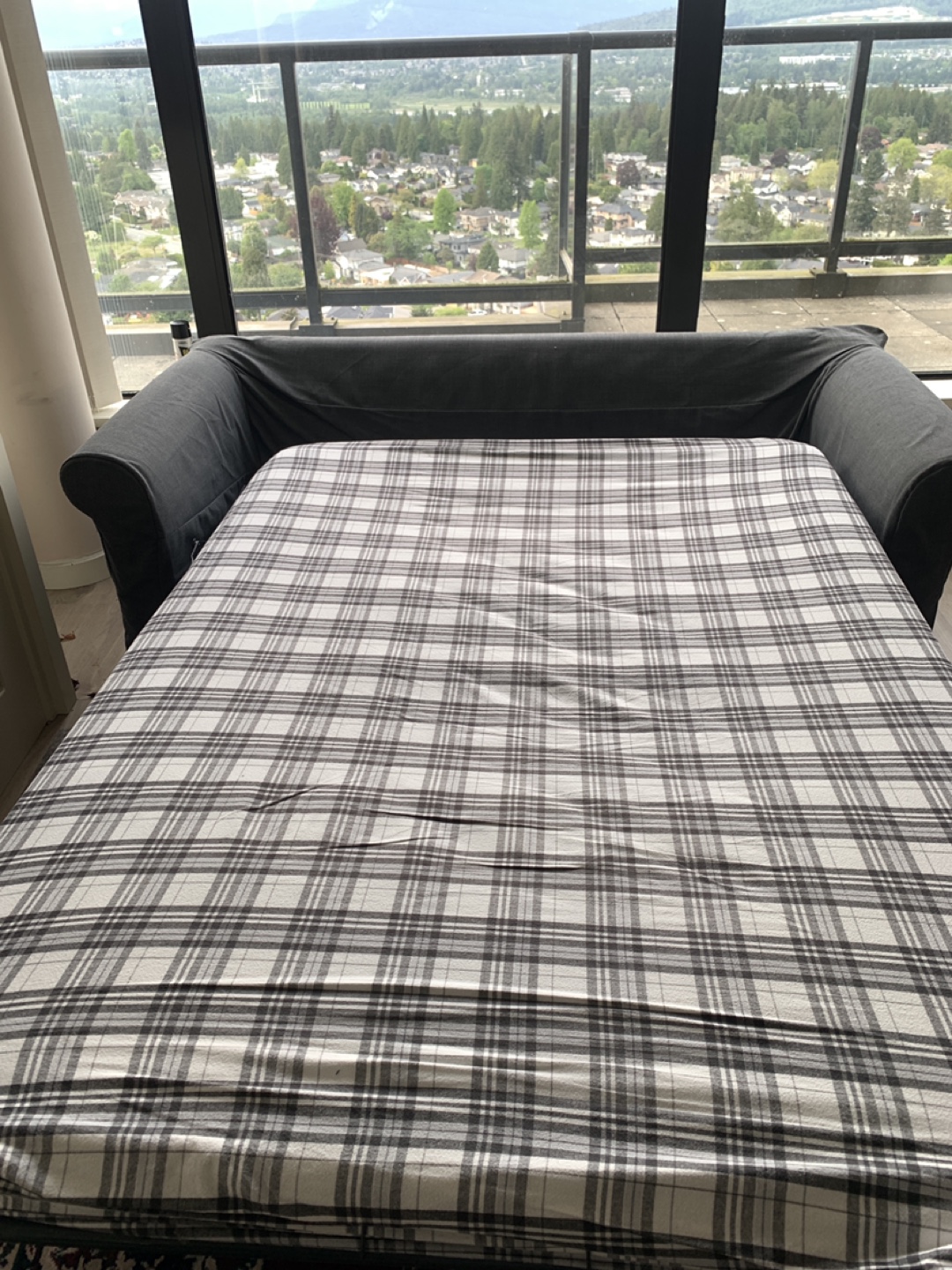 Grey Sofa Bed with Two cover! - photo 3
