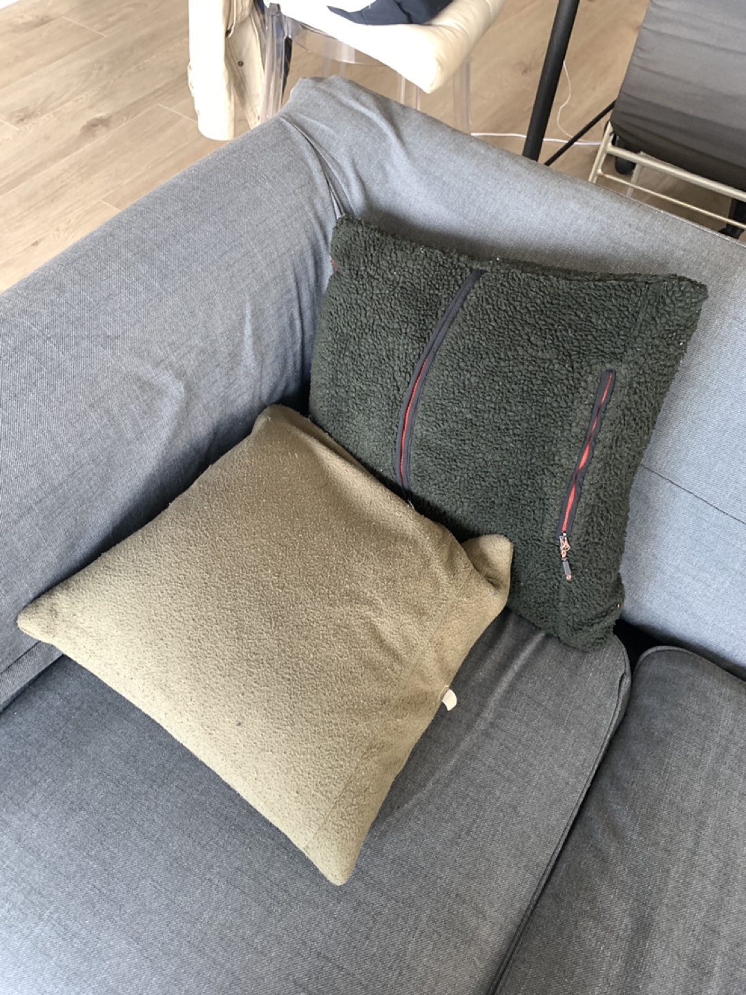 Grey Sofa Bed with Two cover! - photo 2
