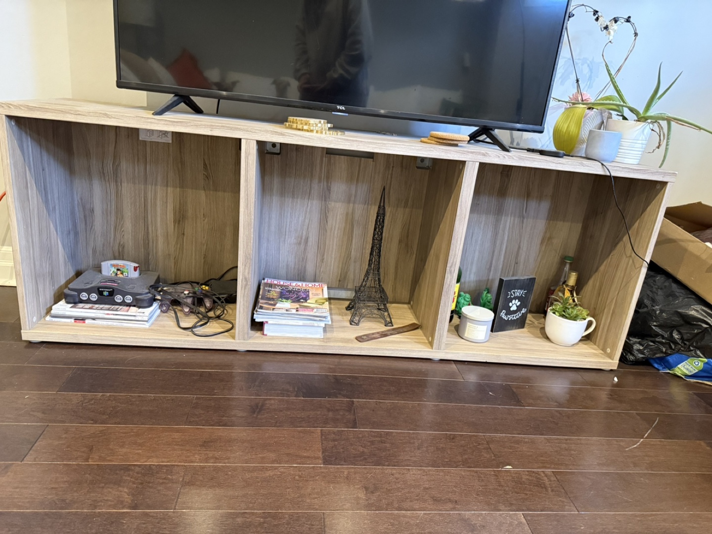 IKEA BESTA TV Bench - White Stained Oak Effect